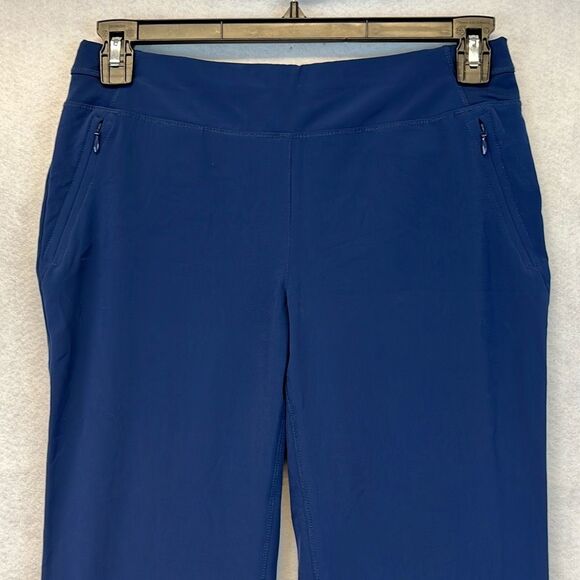CHICO'S Zenergy Pants Women's Size 2S Blue Zip Pockets Mid-Rise Pull On Ankle - Picture 1 of 13